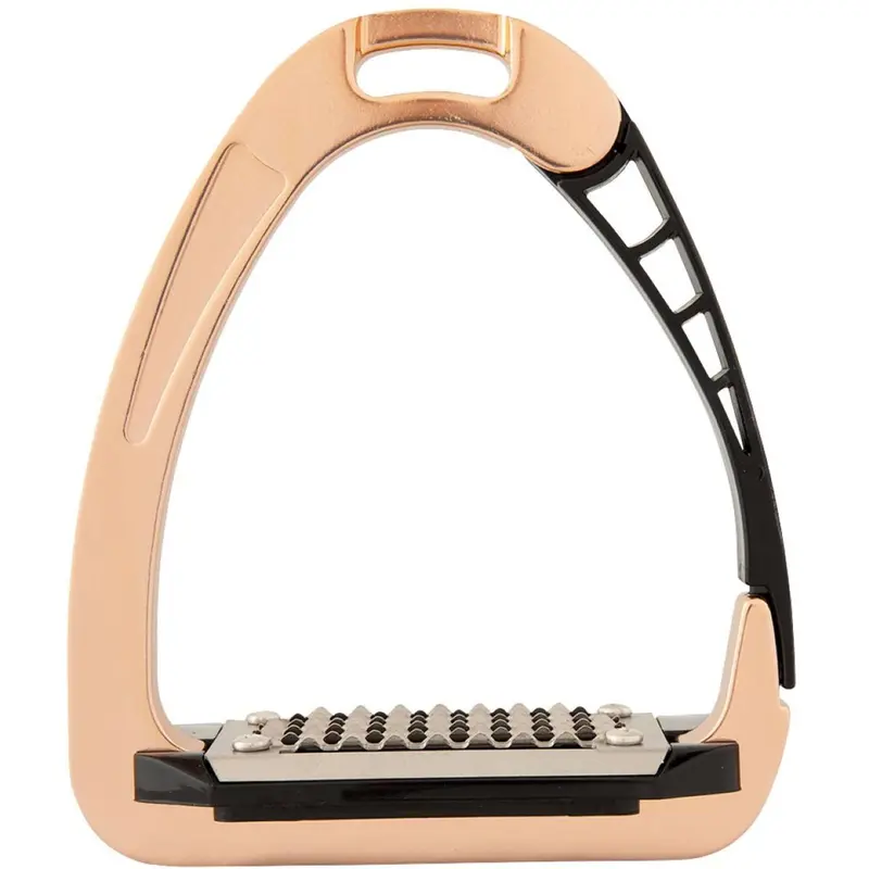 Acavallo Arena Alupro Junior Stirrups – Rose Gold And Black 1