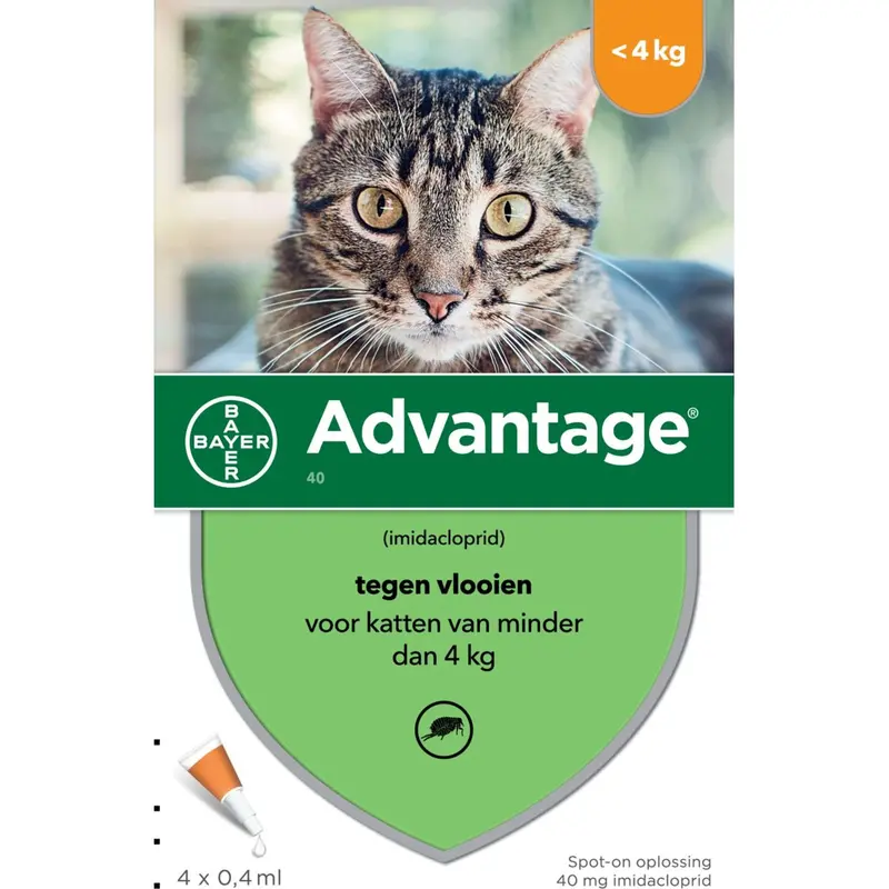 Advantage Spot-On Flea Control For Small Cats Under 4 Kg 1