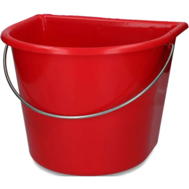 Agradi Flat-Edge Red Plastic Bucket For Stable Use 1