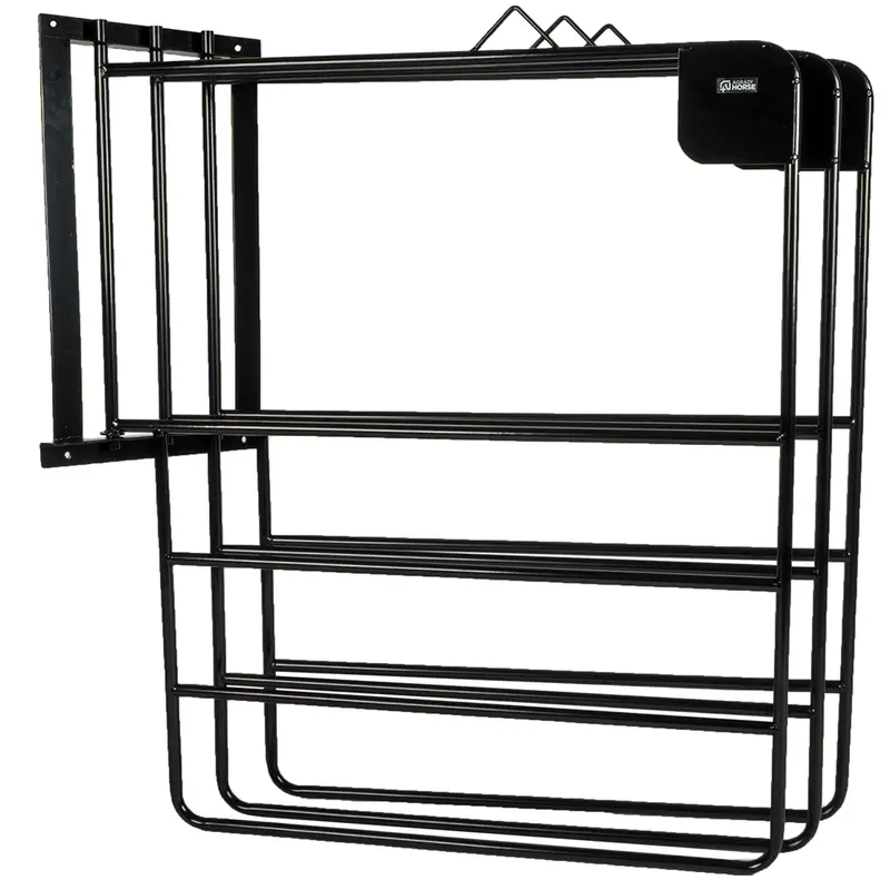Agradi Horse Compact 3-Blanket Metal Rack – Extra Heavy, Black 1