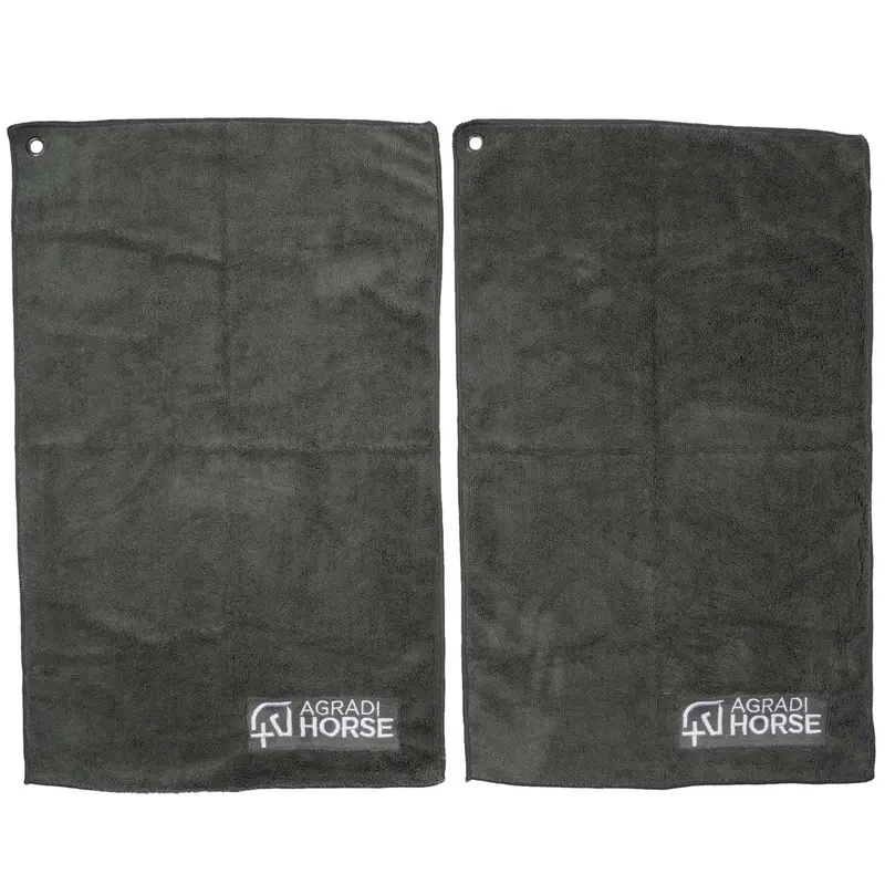 Agradi Horse Gray Microfiber Grooming Towel Set (2-Pack) 1