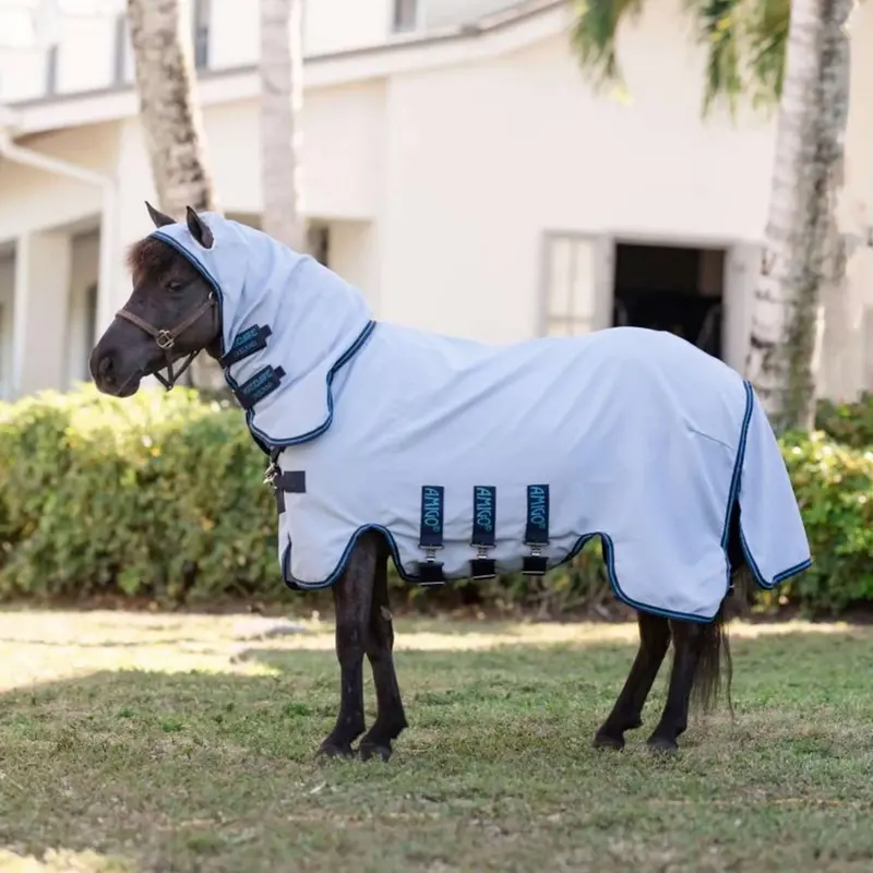 Amigo Ripstop Pony Hoodie – Petite Fit In Azure Blue, Navy & Electric Blue 1