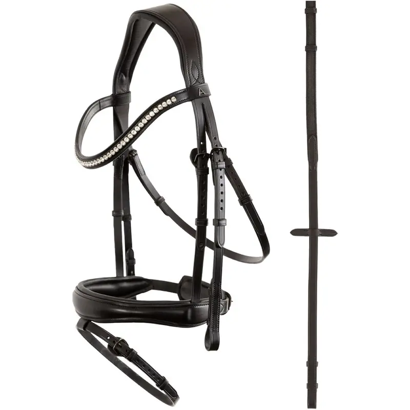 Anky Anatomical Black Horse Bridle Ath25001 Profi Series 1