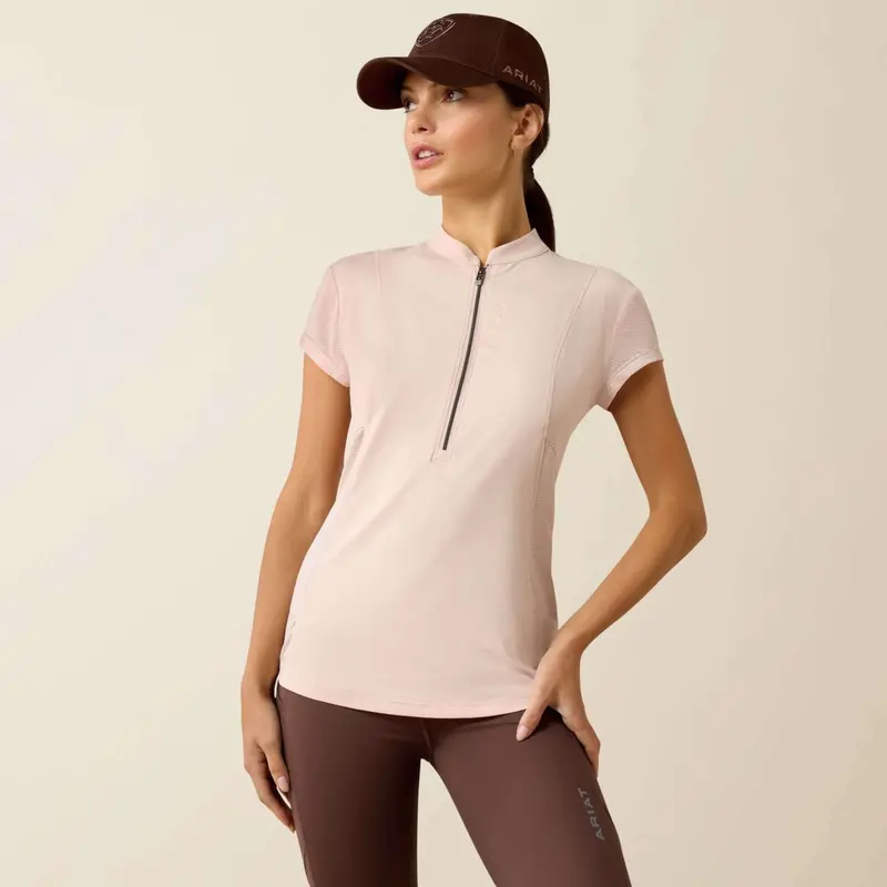 Ariat Breathe Half-Zip Performance Tee – Sepia Rose (Women) 1