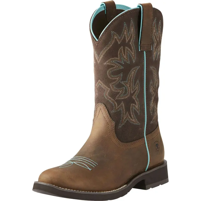 Ariat Delilah Round-Toe Distressed Brown Women'S Western Boots 1