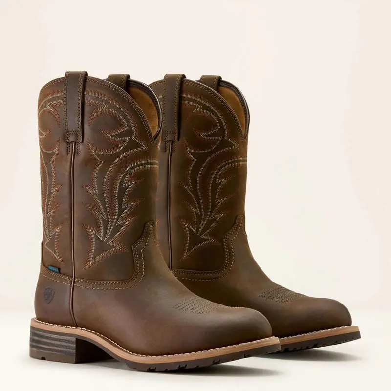 Ariat Mns Hybrid Rancher H2O Western Boots – Distressed Brown 1