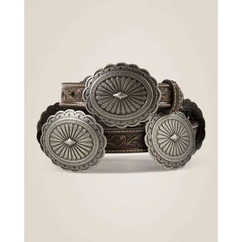 Ariat Oval Concho Diamond Women'S Belt In Tan 1