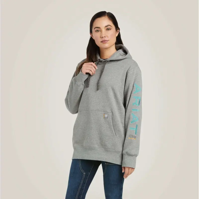 Ariat Rebar Graphic Hoodie For Women – Heather Grey 1