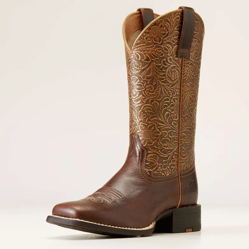 Ariat Round Up Wide-Calf Western Boots For Women – Brown 1