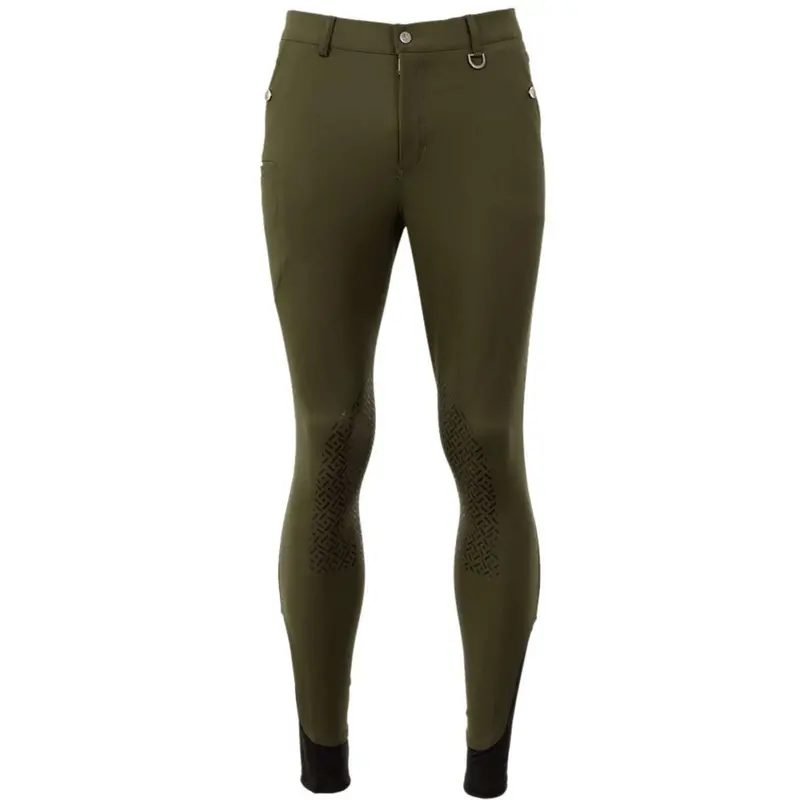 Br Maikel Forest Green Riding Trousers With Silicone Knee Panels 1