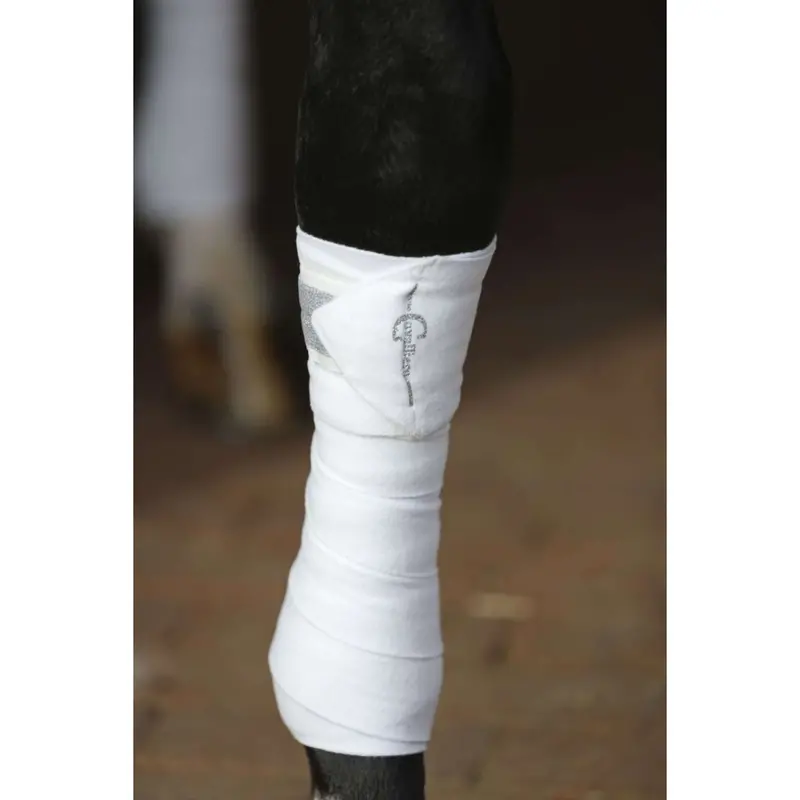 Covalliero Empara Fleece Leg Wraps – White (4-Pack) 1