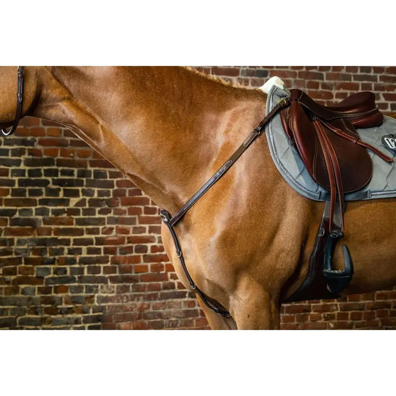 Dyon Brown Leather Breastplate For Horses 1