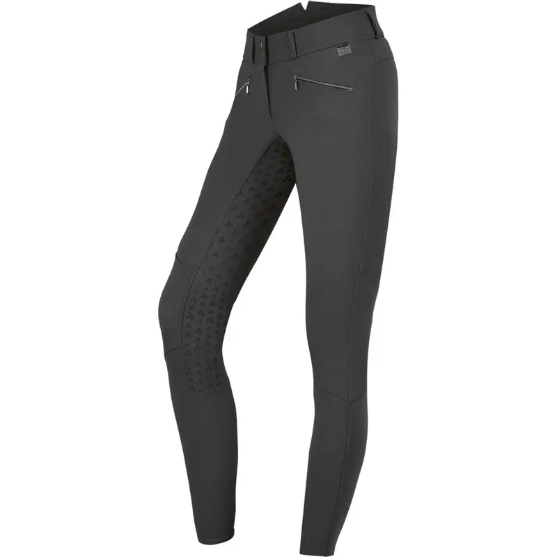 Elt Hella High-Waisted Riding Tights With Silicone Detail – Asphalt Grey 1