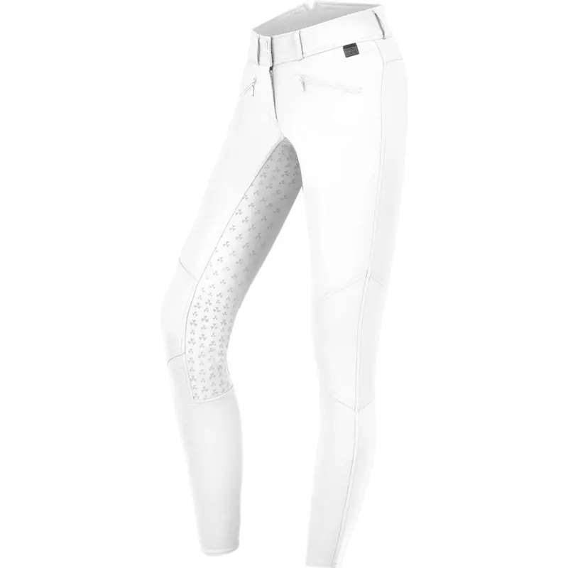 Elt Hella High-Waisted Riding Tights With Silicone Detail – White 1