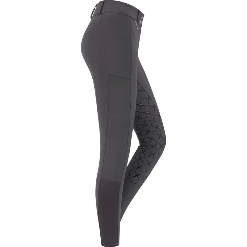 Elt Micro Sport High-Waisted Riding Tights With Silicone Grip – Asphalt Grey 1