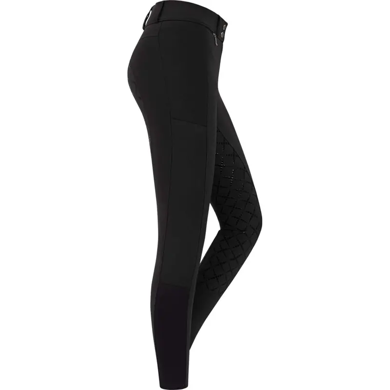 Elt Micro Sport High-Waisted Riding Tights With Silicone Grip – Black 1