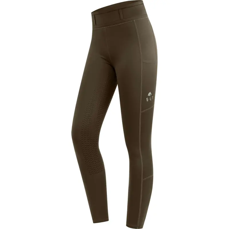 Elt Thermo Riding Leggings Ella – Olive Green & Brown 1