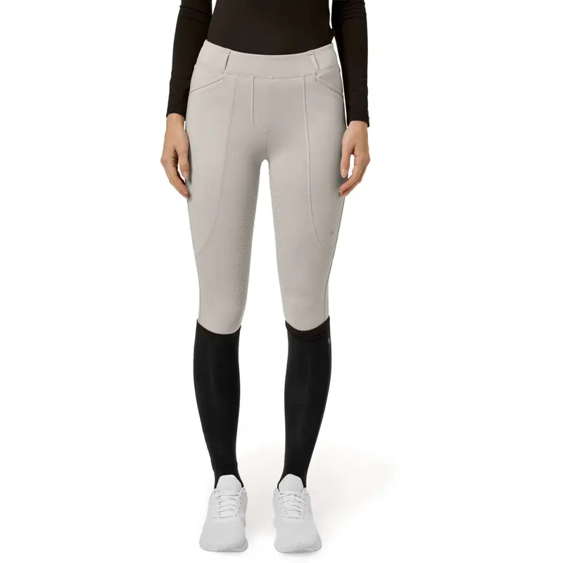 Equestrian Stockholm Premium Full-Grip Greige Riding Tights 1