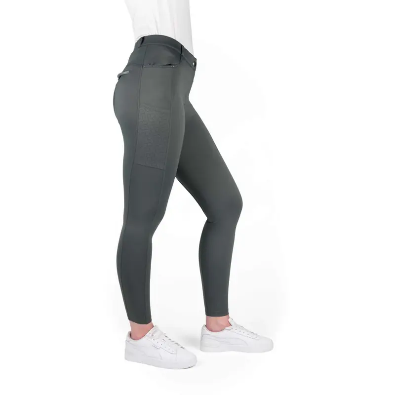Equithème Capucine Full-Grip Riding Tights In Grey 1