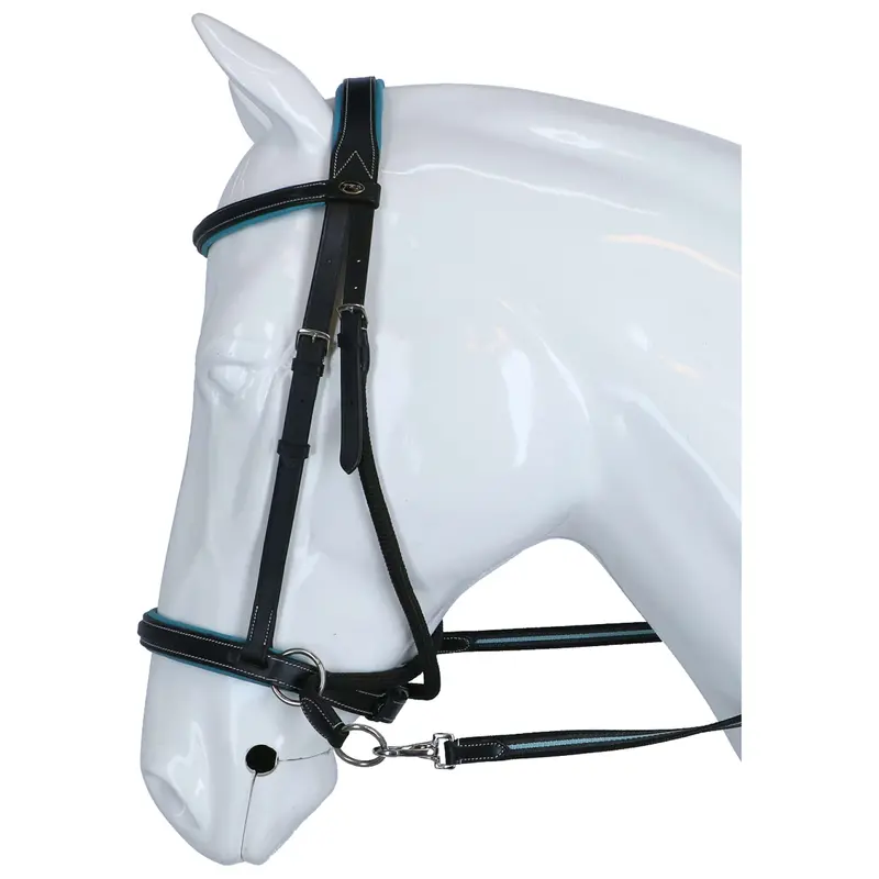 F.R.A. Dietsji Bitless Bridle With Matching Reins – Black And Blue 1