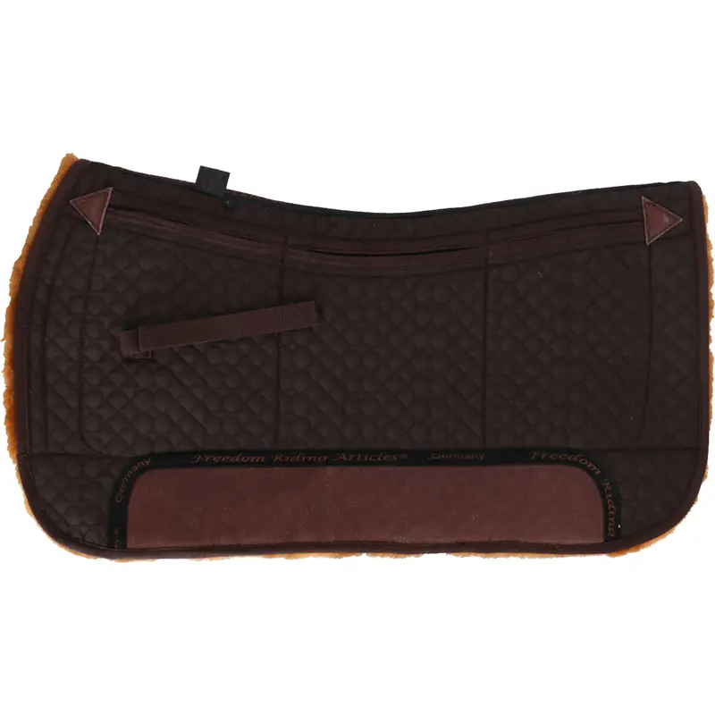 F.R.A. Premium Western Saddle Pad – Triple-Compartment Full Grain Leather, Brown/Cappuccino 1