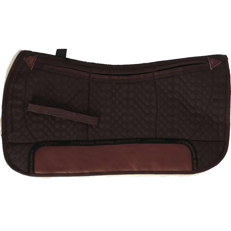 F.R.A. Premium Western Saddle Pad – Triple-Compartment Full Grain Leather, Brown/Natural 1