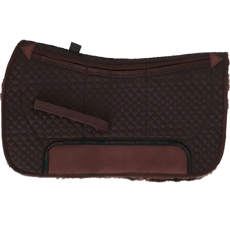 F.R.A. Premium Western Saddle Pad – Triple-Compartment Full Grain Leather In Brown 1