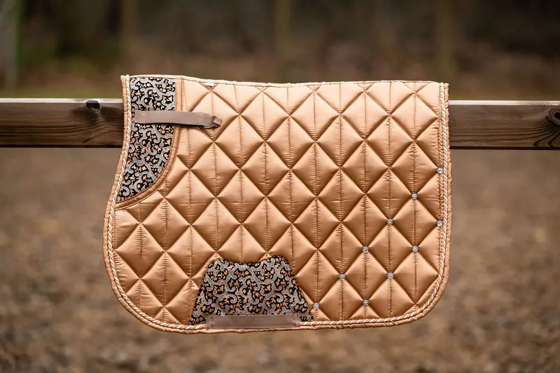 Hb Showtime Rio All-Purpose Saddle Pad – Beige Versatile Fit 1