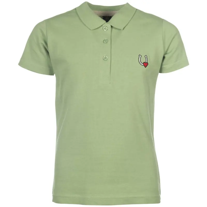 Hkm Claire Polo Shirt In Jade Green 1