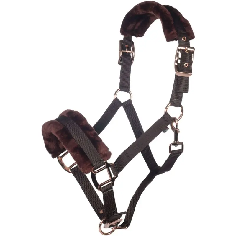 Hkm Rosegold Glamour Halter – Brown/Rose Gold 1