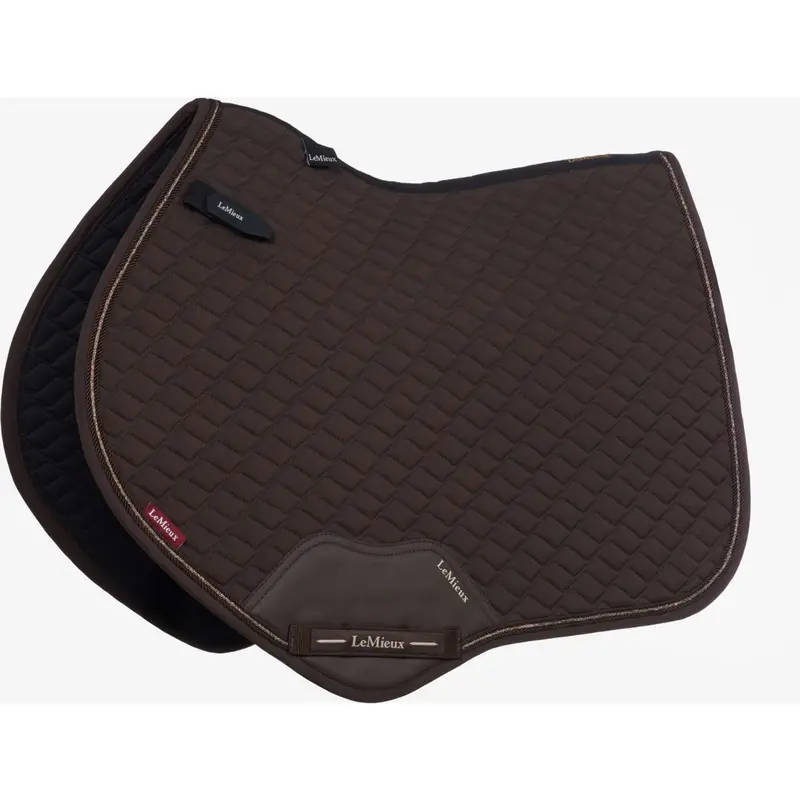 Lemieux Brilliance Close Contact Square Jumping Saddle Pad – Espresso Brown 1