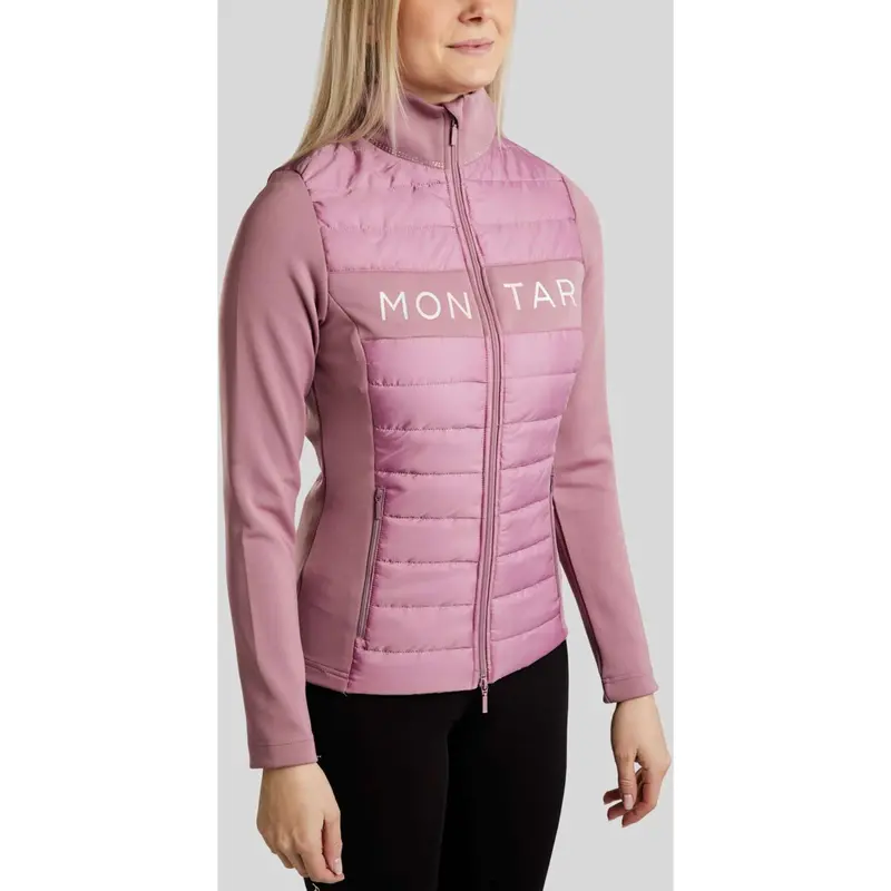 Montar Mocha Vest – Geranium Pink Accent 1