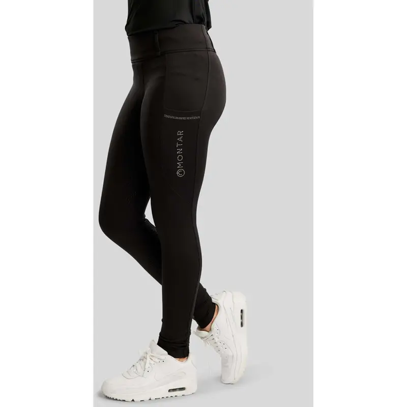 Montar Moeverlisa Kids Full-Grip Riding Tights – Black 1