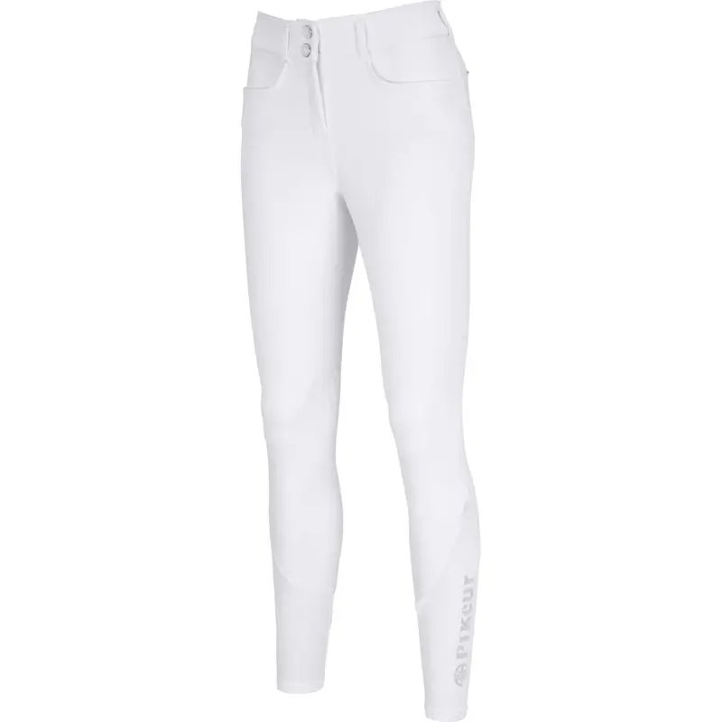 Pikeur Camie Full-Grip Silicone Riding Tights In White 1