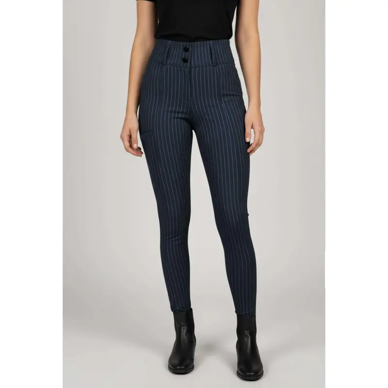 Ps Of Sweden Rijbroek Penny Pinstripe Breeches With Full Grip – Navy 1