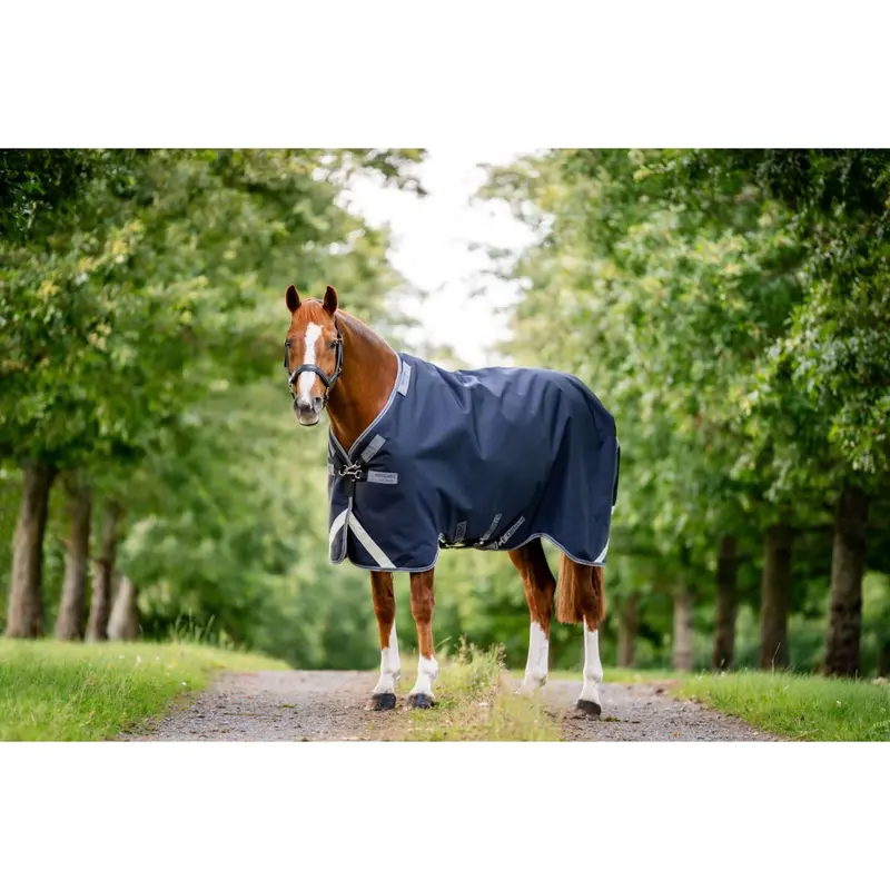 Rambo 1680D Turnout Blanket – 250G, Navy/Thunderstorm Grey/Silver 1
