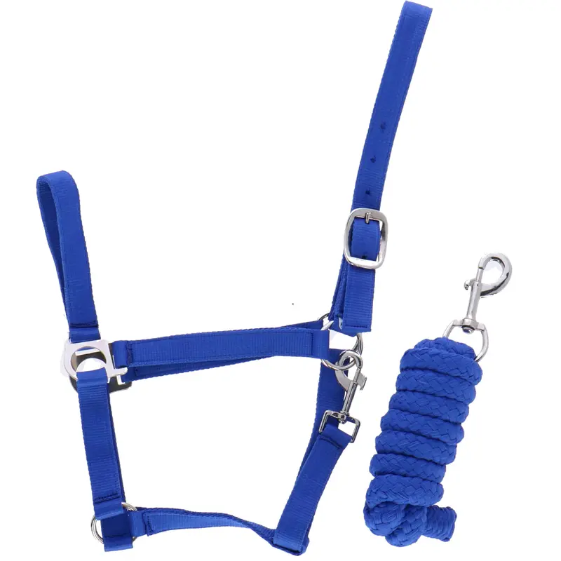 Riding World Club Halter & Lead Rope Set – Marine Blue 1