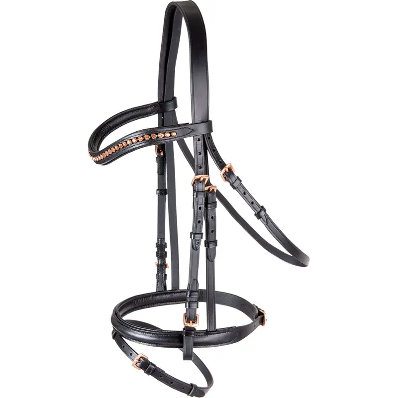Star Rosemary English Bridle – Black Leather With Classic Design 1