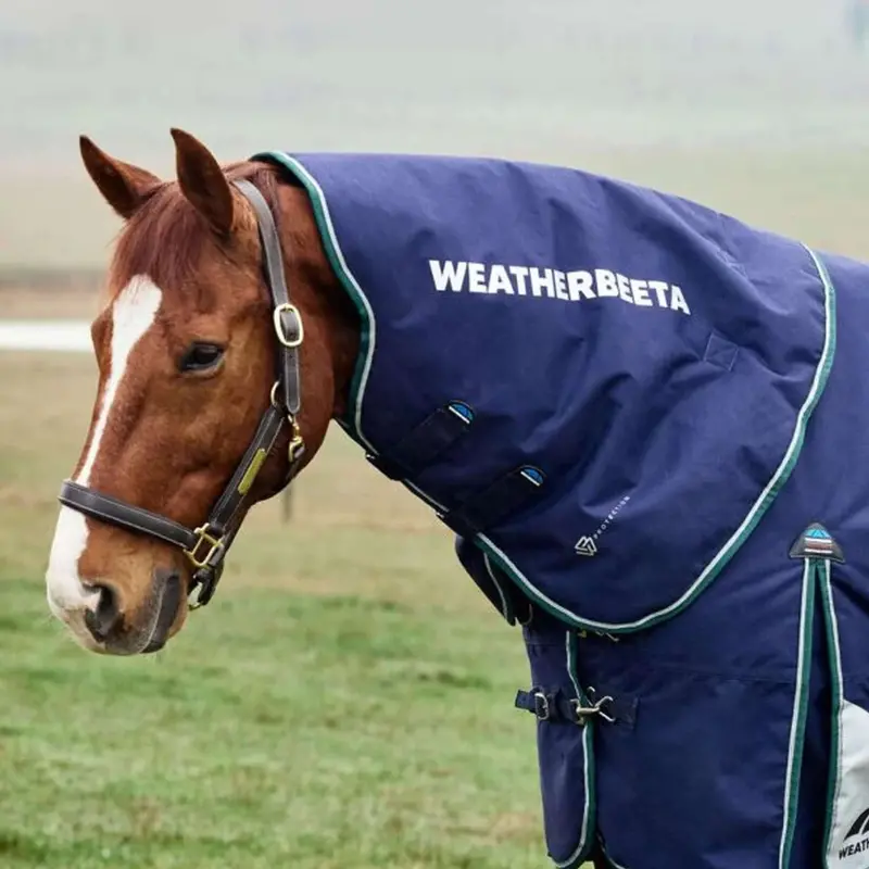 Weatherbeeta Comfitec Plus Dynamic Turnout Neck Cover – 220G Fill, Navy/Forest Green 1