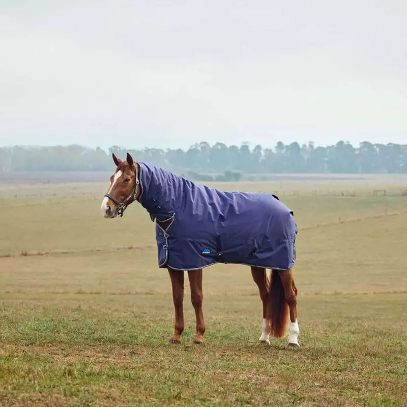 Weatherbeeta Comfitec Tyro Turnout Combo Blanket – 360G, Neck Included, Navy & Charcoal 1