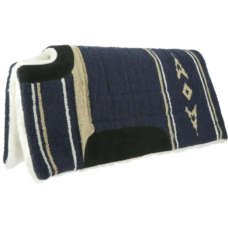 Westride Navajo-Print Saddle Pad With Withers Cutout – Blue 1