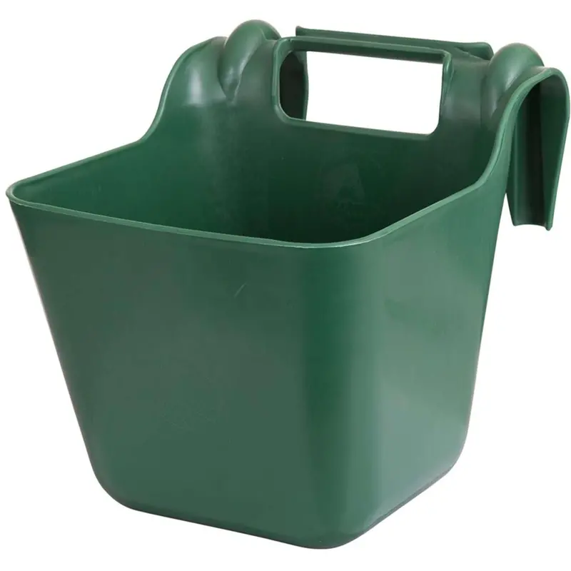 Young Line Green Square Feed Bin With Fixed Brackets 1