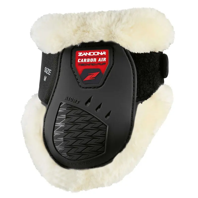 Zandona Carbon Air Techno Fur Junior Fetlock Brushing Pads – Black 1
