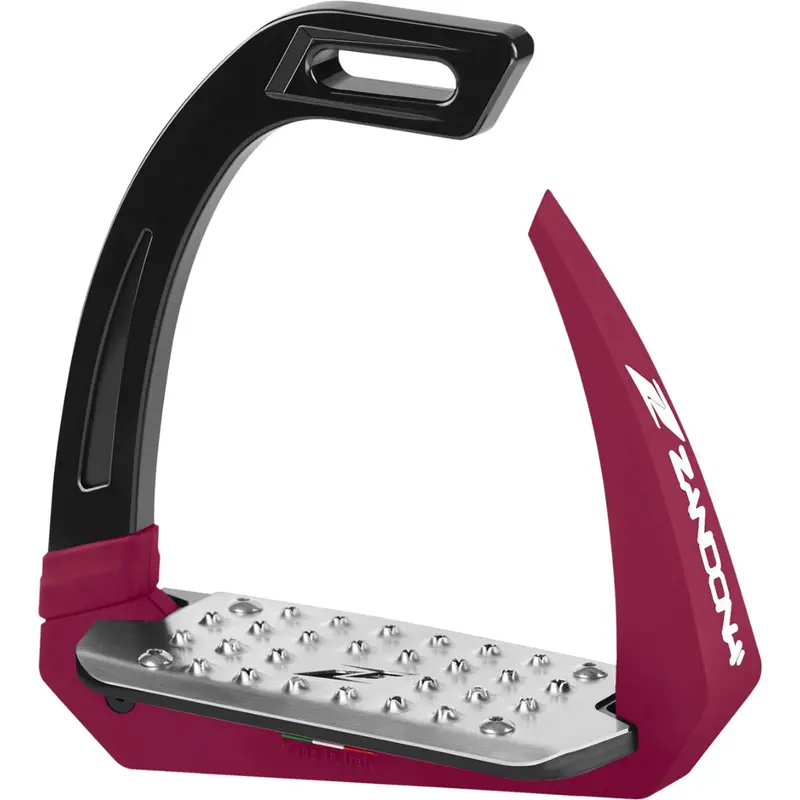 Zandona Omnia Safety Stirrups – Black And Bordeaux 1