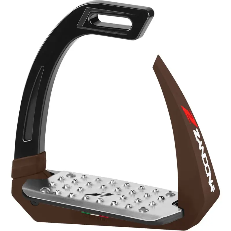 Zandona Omnia Safety Stirrups In Black And Brown 1