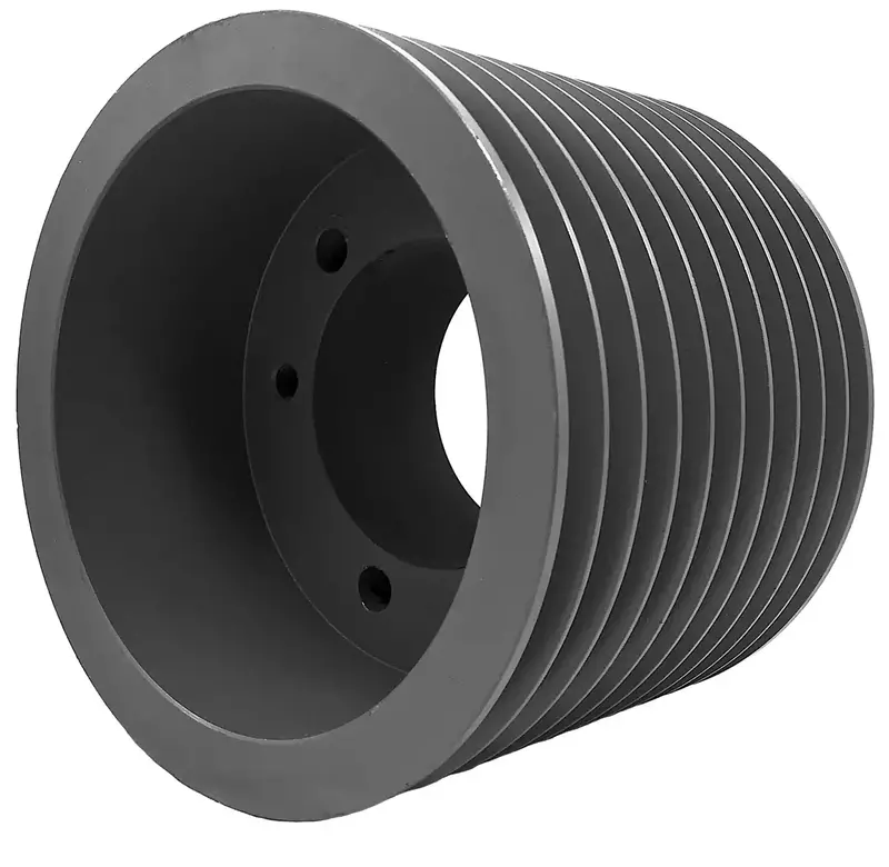 10-Groove V-Belt Sheave – 9.75 Inch Outside Diameter, Heavy-Duty Power Transmission Pulley 1