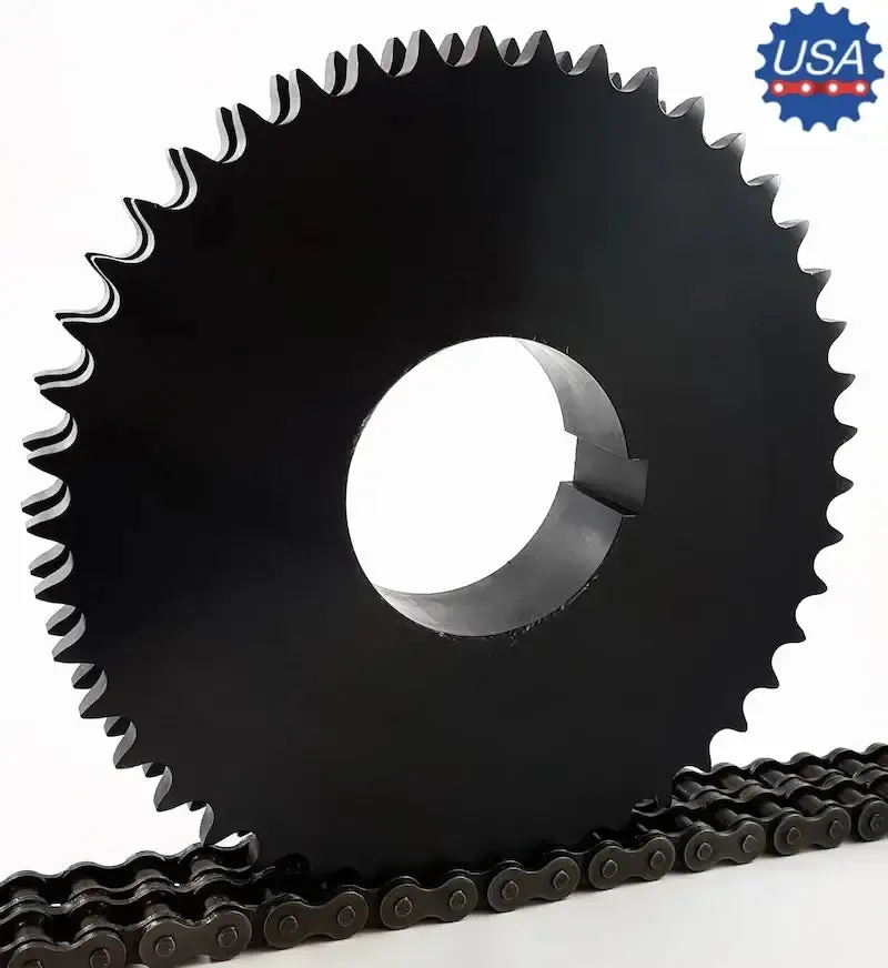 D80R45 Taper-Bushed Sprocket – Robust Power Transmission Component 1